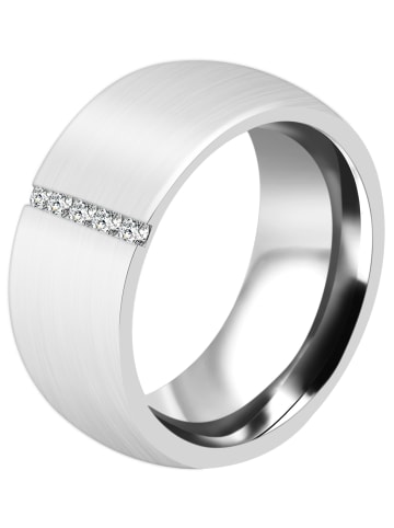Adeliás Damen Ring aus Edelstahl in silber