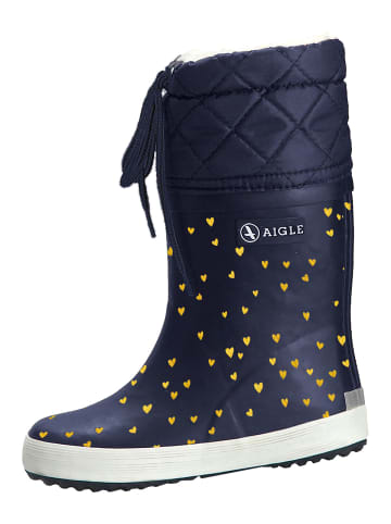 AIGLE Stiefel Giboulee in dunkelblau gold