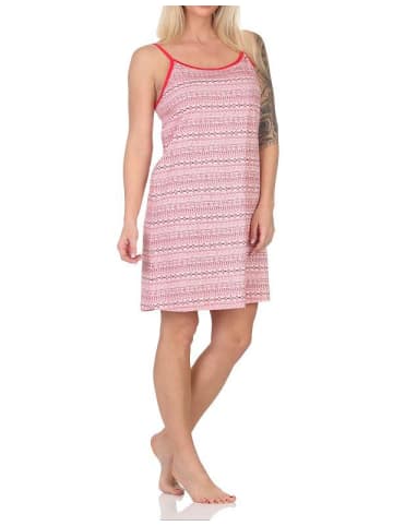 NORMANN Spaghetti Nachthemd Ethnolook in rose