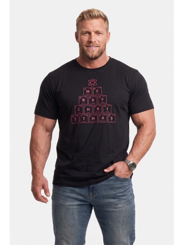 Men Plus Kurzarm T-Shirt in schwarz