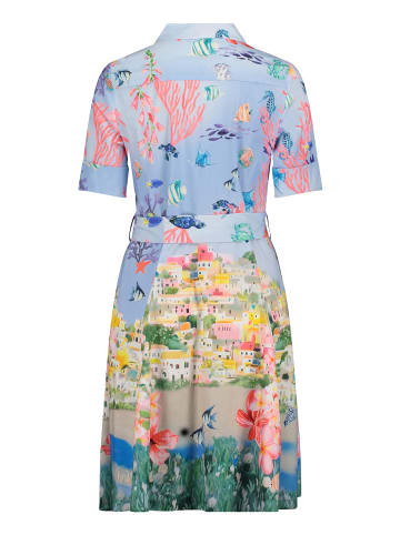Vera Mont Hemdblusenkleid mit Knopfleiste in Light Blue/Red