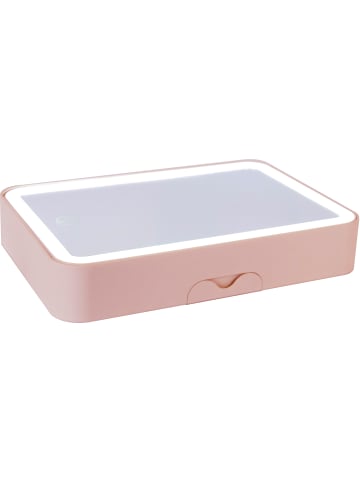 Ailoria BELLE beautycase mit led-spiegel in rosa