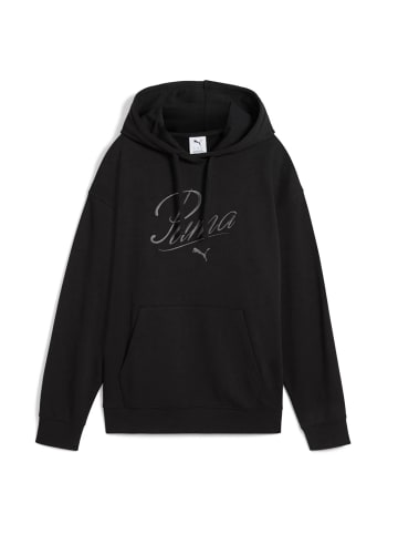 Puma Script Comfort Hoodie Pullover in Schwarz