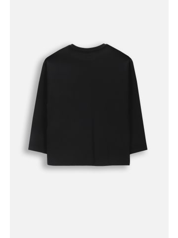 MOKIDA Langärmliges Baumwollshirt in schwarz