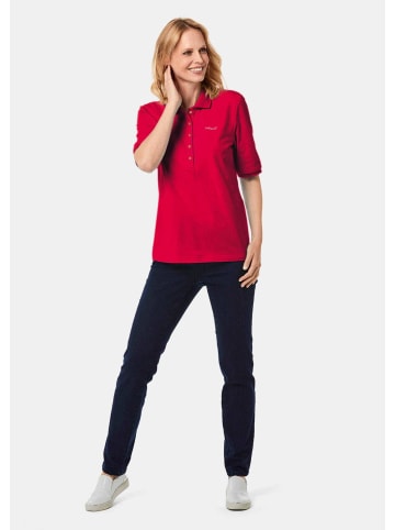 GOLDNER Poloshirt in hochwertiger Pikee-Qualität in mohnrot