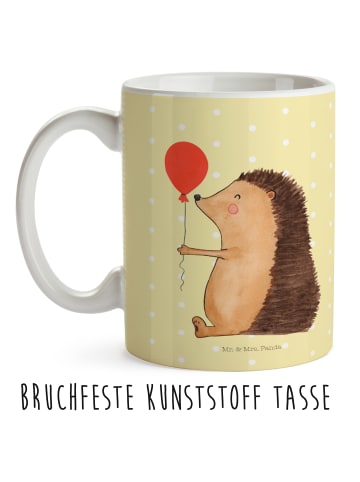 Mr. & Mrs. Panda Becher Igel Luftballon ohne Spruch in Gelb Pastell