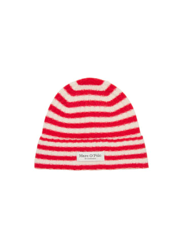 Marc O'Polo Gestreiftes Beanie in striped / bright red
