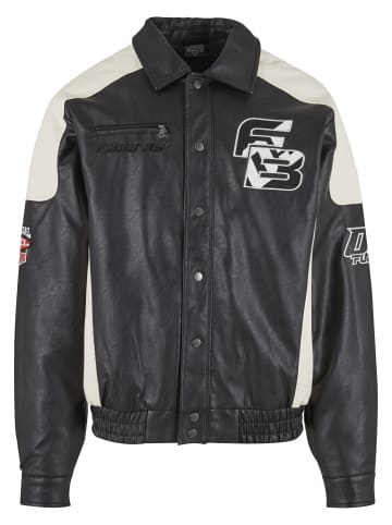 FUBU Outerwear- Leather - Faux Leather in black/offwhite