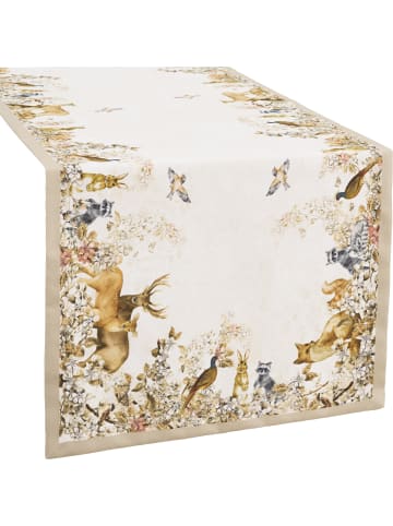 Erwin Müller Tischläufer in creme/braun