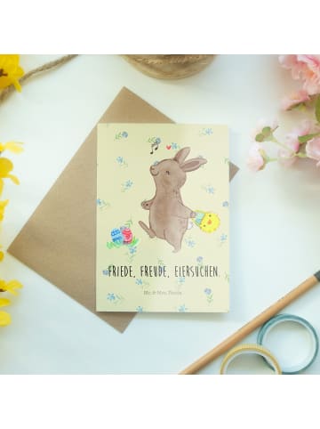 Mr. & Mrs. Panda Klappkarte Hasen Eier suchen mit Spruch in Blumig