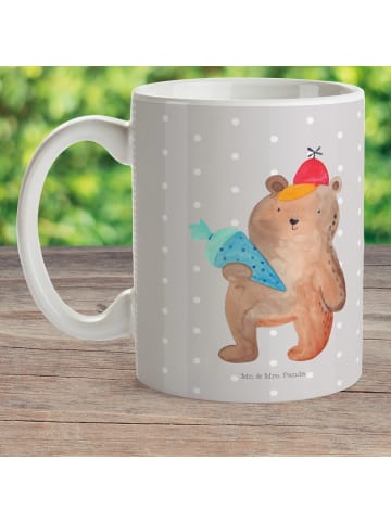 Mr. & Mrs. Panda Camping Tasse Bär Schultüte ohne Spruch in Grau Pastell