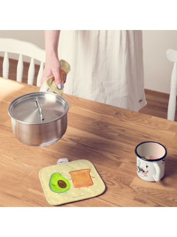 Mr. & Mrs. Panda 2er Set Topflappen  Avocado Toast ohne Spruch in Gelb Pastell