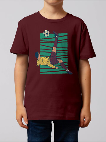 wat? Apparel T-Shirt Fußball in Weinrot