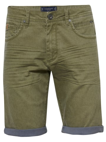 KOROSHI Bermuda Denim Stretch Regular Farben in oliv