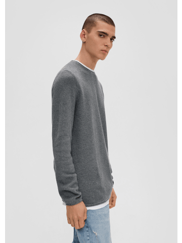 QS Strickpullover langarm in Grau