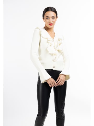 faina Damen Strickjacke in wollweiss