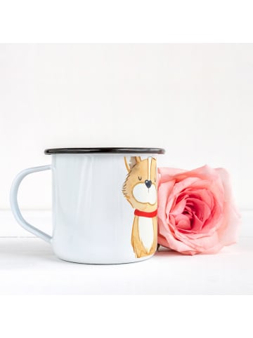 Mr. & Mrs. Panda Kaffeetasse Hund Glück ohne Spruch in Weiß