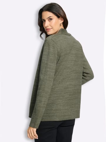 WITT WEIDEN Strickjacke in khaki-meliert