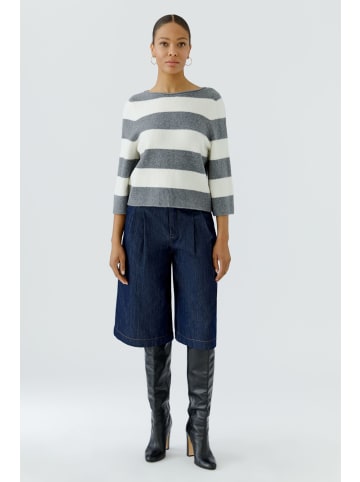 Oui Pullover in grey white