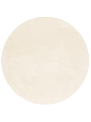 Pergamon Hochflor-Teppich Melia Rund in creme