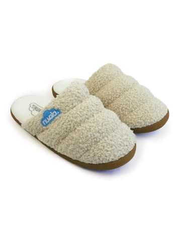 nuvola Hausschuhe "Zueco Sheep" in Creme