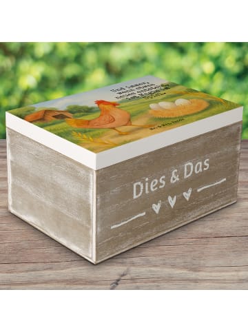 Mr. & Mrs. Panda Schatulle Huhn Stolz Design mit Spruch in Weiß