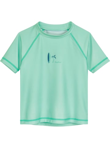 Playshoes UV-Schutz Shirt 1/2-Arm Surfbrett Palme in mint