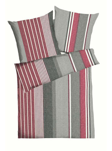 JACK 2 tlg. Feinbiber Bettwäsche 135x200cm Dutch Allover in Burgund