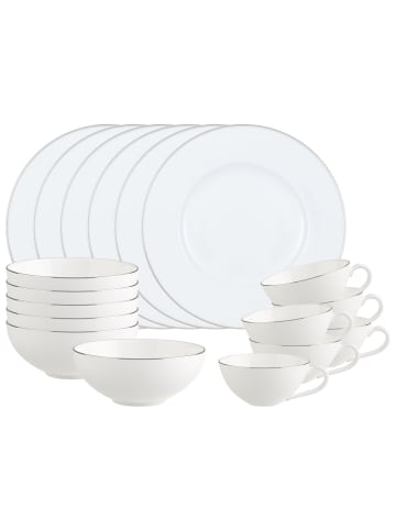 Villeroy & Boch 18er Set Frühstücks-Set Anmut Platinum No. 1 in weiß