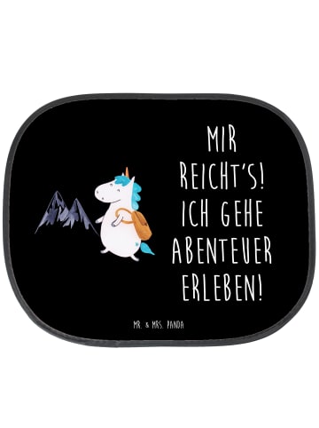 Mr. & Mrs. Panda Auto Hitzeschutz Einhorn Bergsteiger mit Spruch in Schwarz