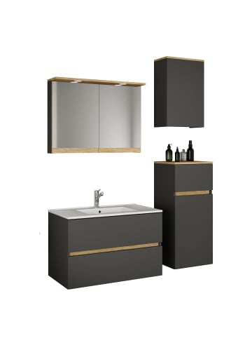 VCM 5 tlg. Badmöbel-Set mit Waschbecken Cosila-I 81 cm in Anthrazit