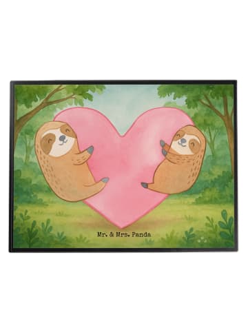 Mr. & Mrs. Panda schreibtischunterlage Faultiere Herz Design ohn... in Weiß