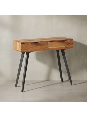 KADIMA DESIGN Konsolentisch | Akazie/Metall, 90x36x78cm, Schubladen