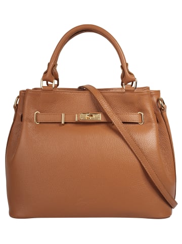 Samantha Look Handtasche echt Leder in cognac