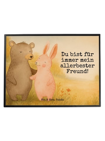 Mr. & Mrs. Panda Schreibunterlage Bär und Hase Umarmen Design mi... in Weiß