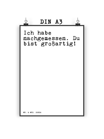 Mr. & Mrs. Panda Wanddekoration Ich habe nachgemessen. Du... mit... in Weiß