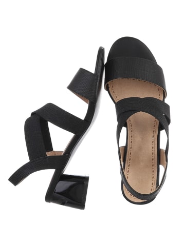 Ital-Design High-Heel Sandalette in Schwarz