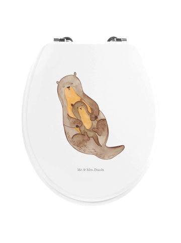 Mr. & Mrs. Panda Klobrille Otter Kind ohne Spruch in Weiß