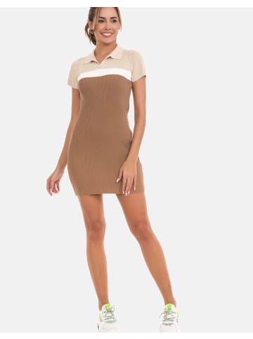 Cipo & Baxx Strickkleid WP256 in MOCHA