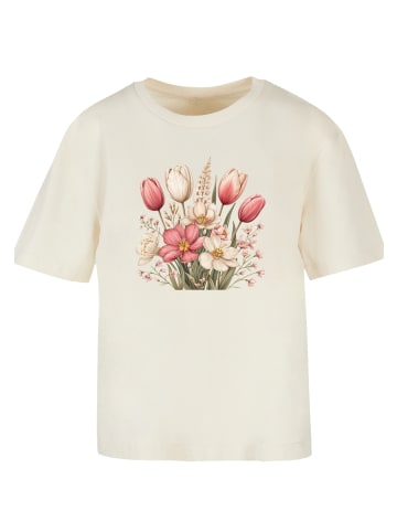 F4NT4STIC Tee Rosa weißer Frühlingsblumenstrauß in Whitesand