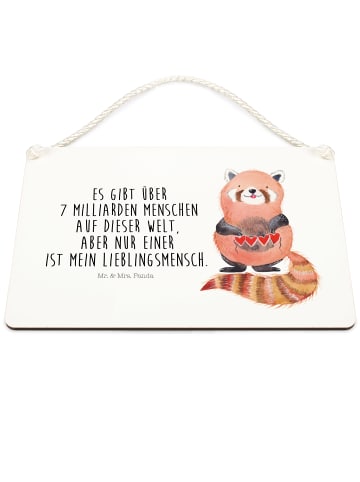 Mr. & Mrs. Panda Schild Roter Panda mit Spruch in Weiß