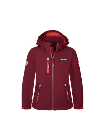 Trollkids Softshell-Jacke "Preikestolen" in Burgunderrot/Helles Kirschrot