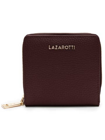 Lazarotti Bologna Leather Geldbörse Leder 10 cm in burgundy