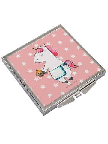 Mr. & Mrs. Panda Frauen Spiegel Einhorn Muffin ohne Spruch in Rot Pastell