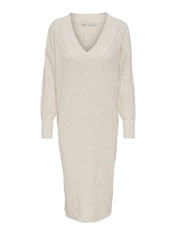 ONLY Oversized Langarm Strickkleid ONLNEW TESSA in Beige