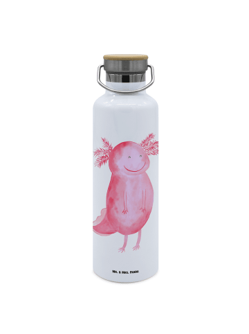 Mr. & Mrs. Panda Thermo-Trinkflasche Axolotl Glücklich ohne Spruch in Weiß