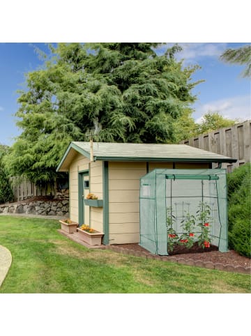 relaxdays Tomatengewächshaus in Grün - (B)197 x (H)197 x (T)77 cm