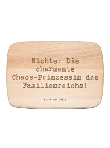 Mr. & Mrs. Panda Frühstücksbrett Spruch Nichte Chaos-Prinzessin ... in Transparent
