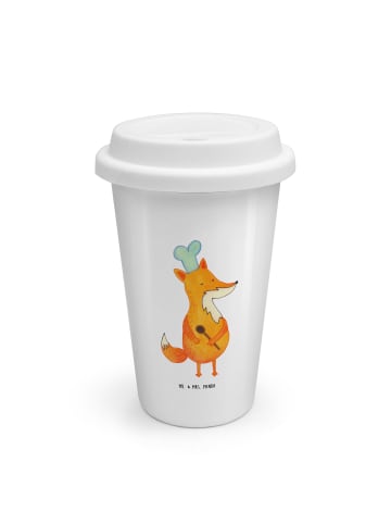 Mr. & Mrs. Panda Becher Fuchs Koch ohne Spruch in Weiß