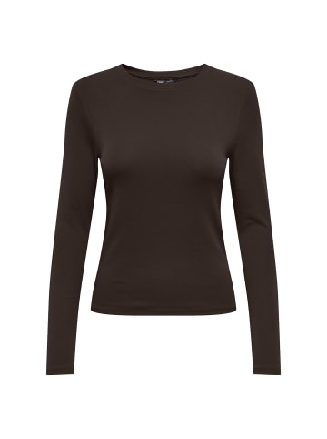 ONLY Longsleeve 1er Pack in Dunkelbraun